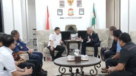 Walikota Makassar, Munafri Arifuddin bangun kolaborasi global dengan Kedubes Belanda dan Helsingor Municipality Fire Brigade dan Fireexpressdari Denmark. (FOTO:ist)