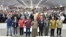 Wakil Ketua DPRD, Suharmika turut menghadiri Musorkotlub KONI Makassar. (FOTO:HUMAS PEMKOT)