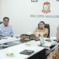 Walikota Makassar, Munafri Arifuddin mengikuti Rapat Dengar Pendapat (RDP) Komisi II DPR-RI secara virtual. (FOTO:HUMAS PEMKOT)